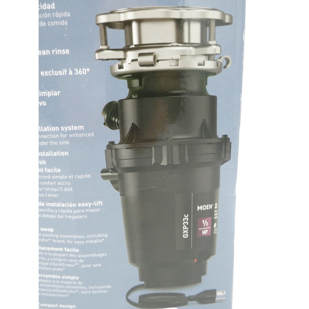 Moen Lite Series GXP33C Lite - 1/3 HP Continuous Feed Garbage Kitchen Disposal